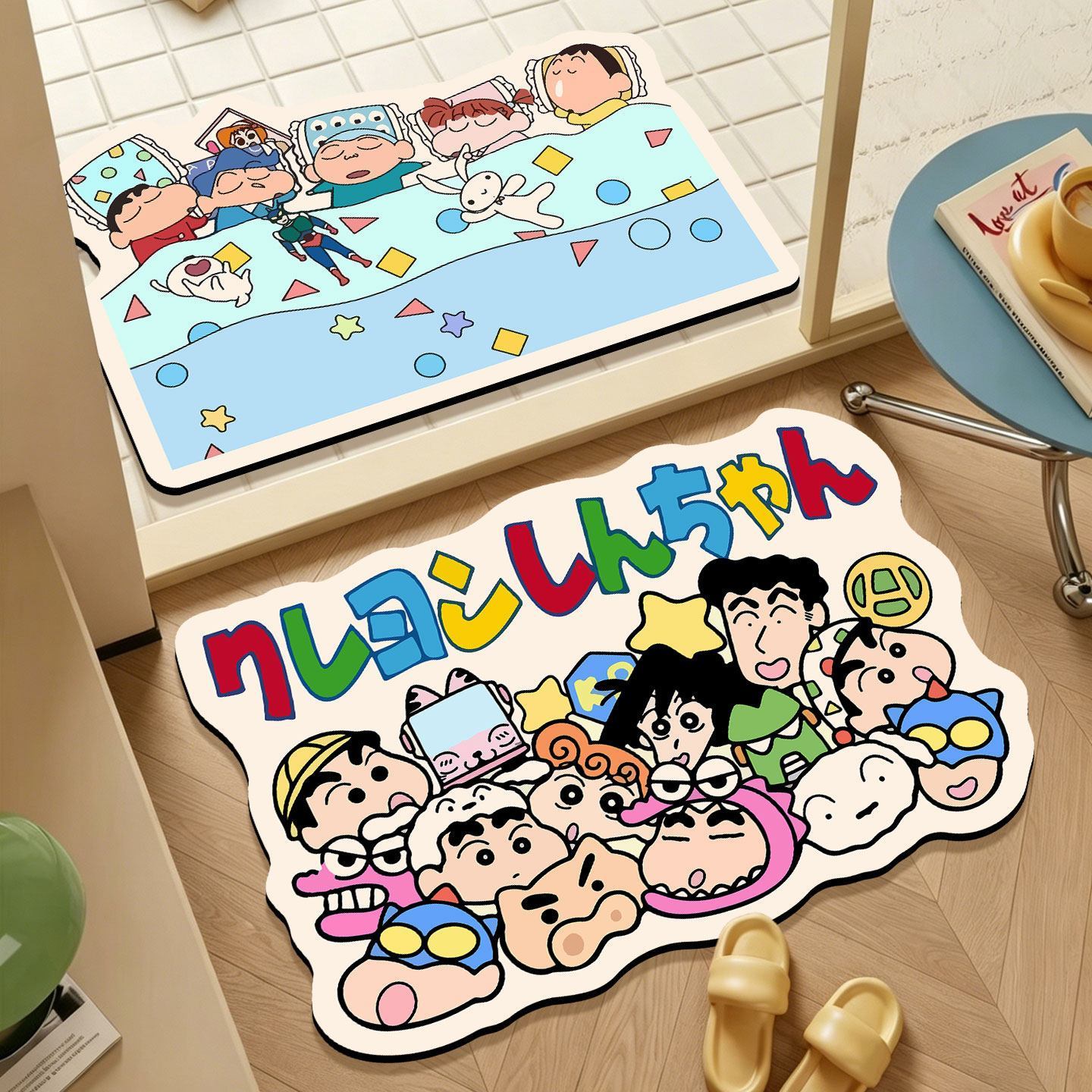 Home Bathroom Door - Crayon Shin‑chan Irregular Bath Mat, Cartoon