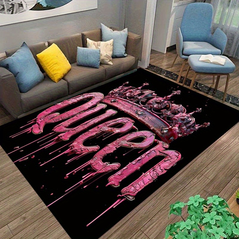 Home Toilet Bathroom Design - Queen Fashion Print Non-Slip Door Mat,