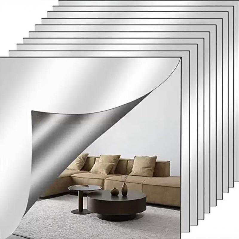 Home Bathroom Break - 4Pcs Self-adhesive Acrylic Mirror Bathroom Shower