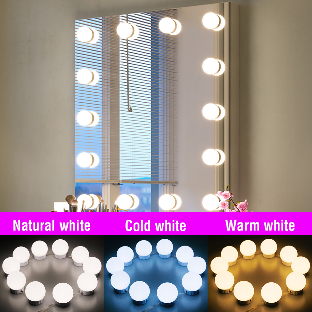 Home Bathroom Colors - USB LED Vanity Mirror Lights Dressing