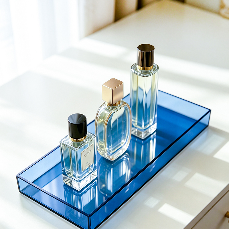 Home Bathroom Colors - Multi-Color Acrylic Rectangular Storage Tray, Luxury