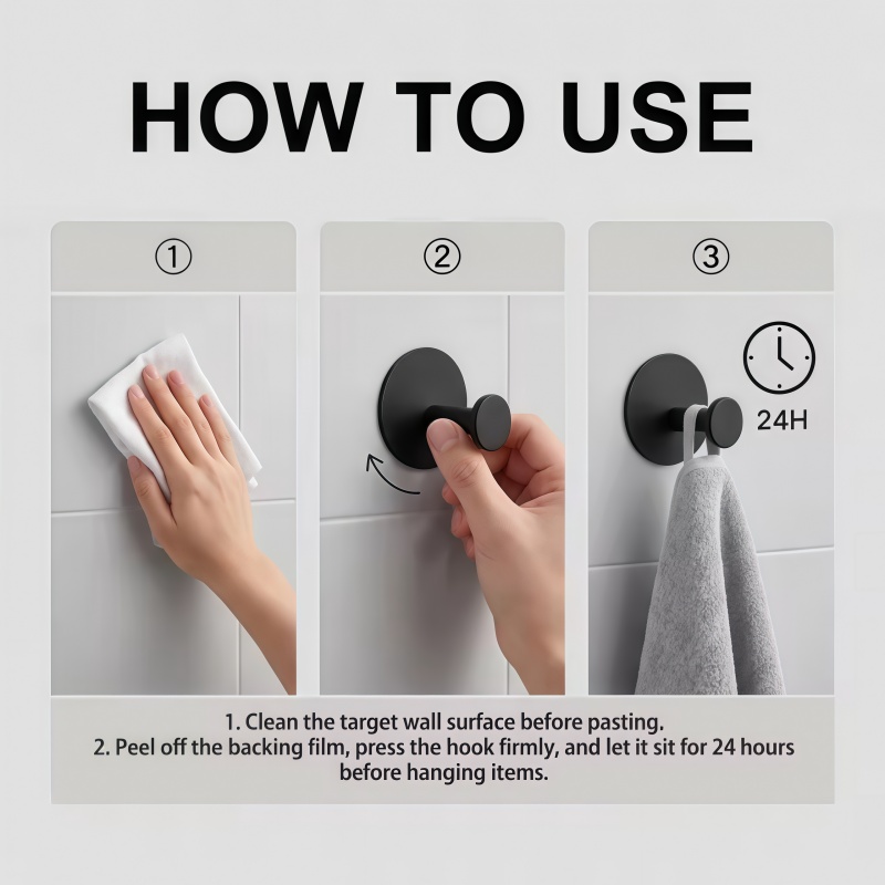 1‑4PC Stainless Steel Self Adh - огляд і ціна Home Bathroom Door