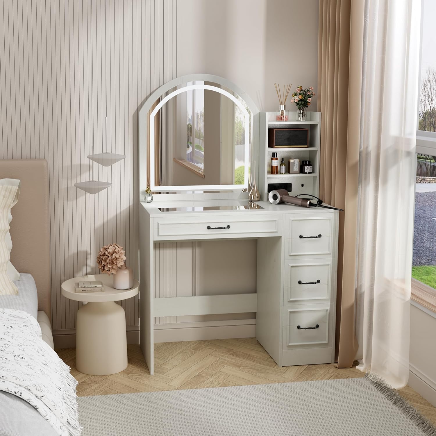 Modern Vanity Desk with Lighte - огляд і ціна Home Outlet Bathroom Mirrors