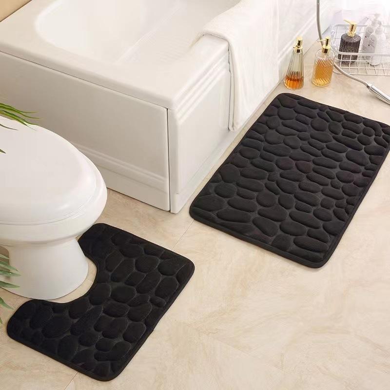 1/2 Piece Grey Bathroom Rug Se - огляд і ціна Home Toilet Bathroom Design