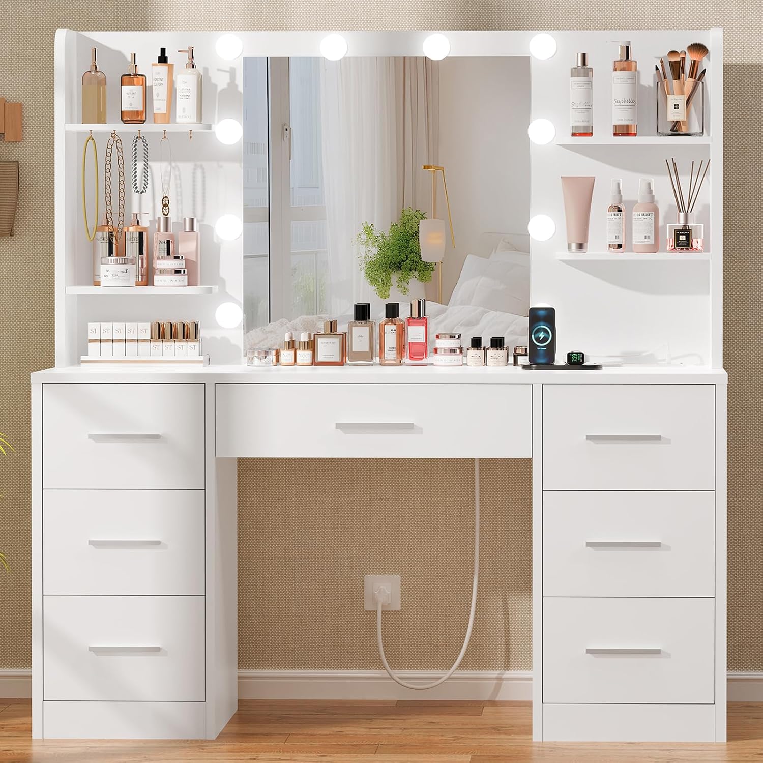 Large Vanity Desk LED Lighted  - огляд і ціна Home Outlet Bathroom Mirrors