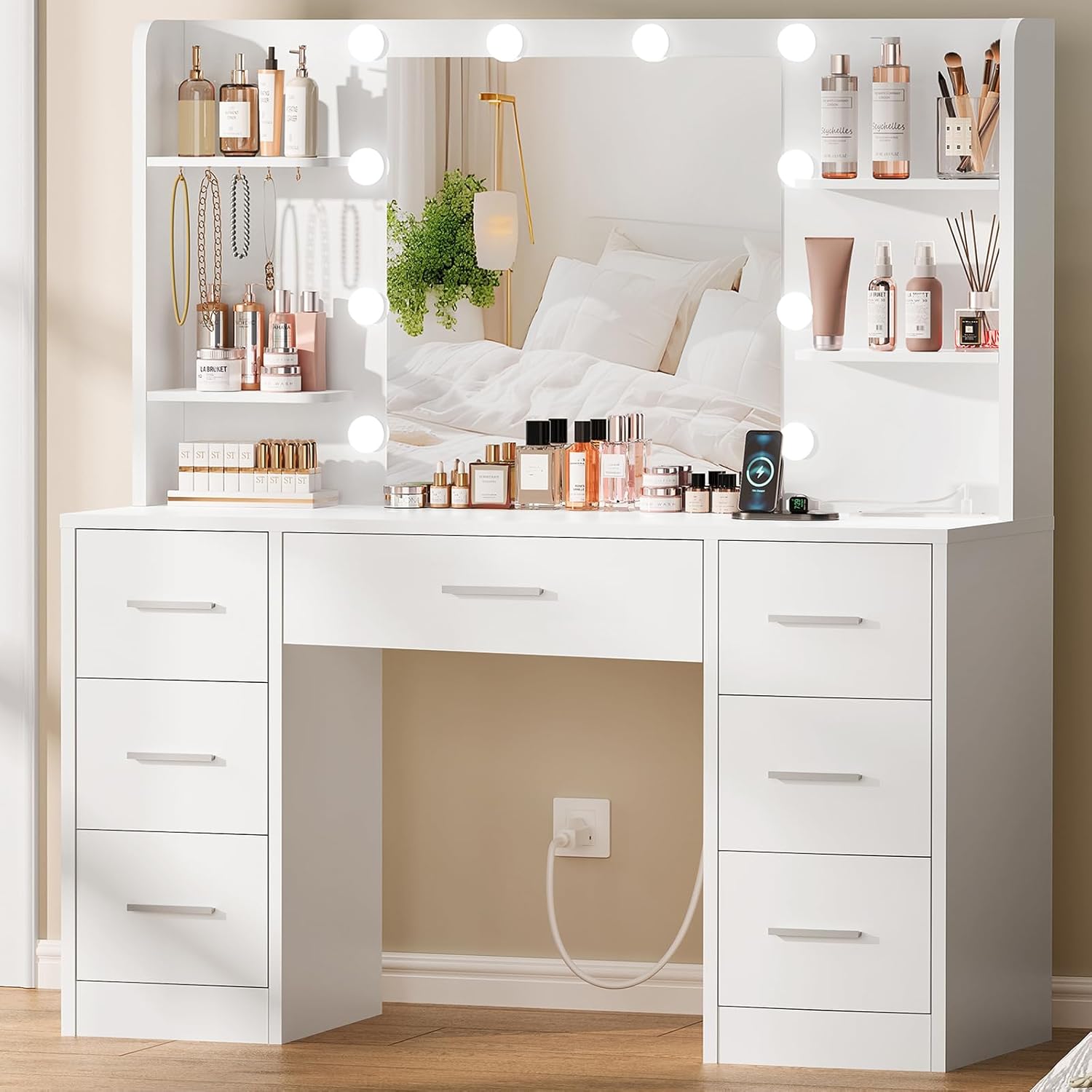 Large Vanity Desk LED Lighted  - огляд і ціна Home Outlet Bathroom Mirrors