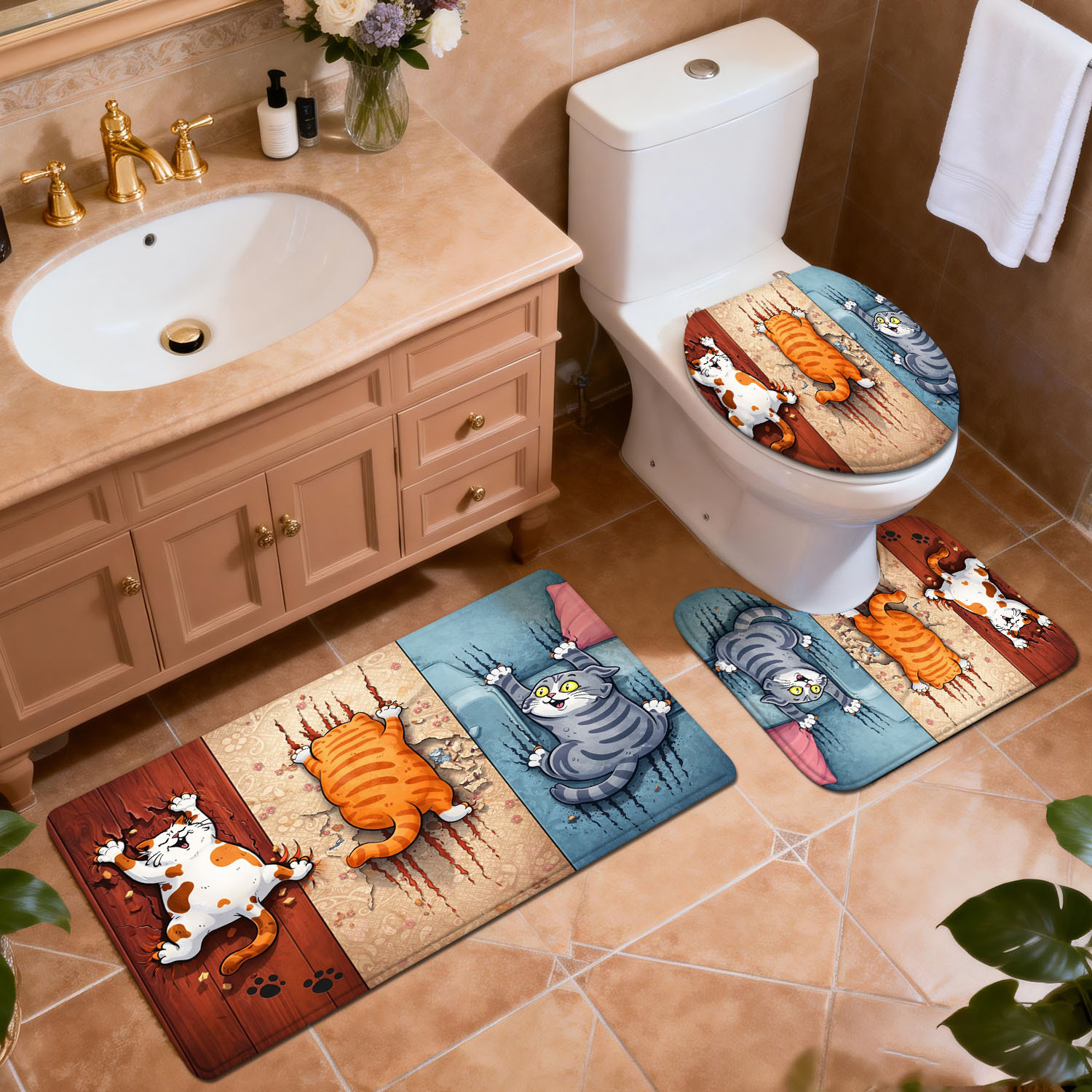 3‑Pieces Funny Wall‑Breaking T - огляд і ціна Home Bathroom Break