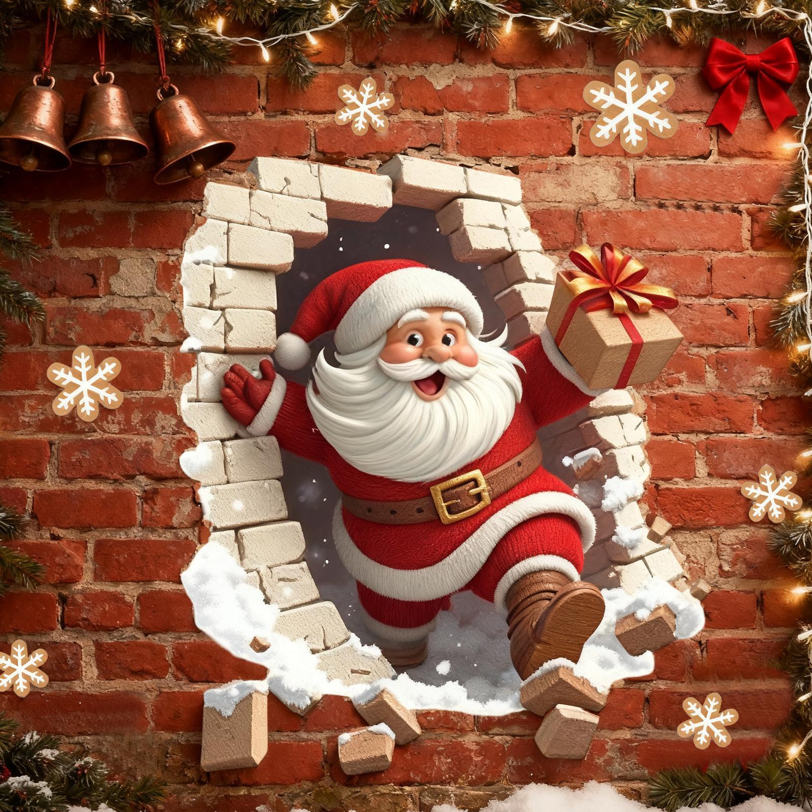 Santa Wall Decal Christmas Sti - огляд і ціна Home Bathroom Break