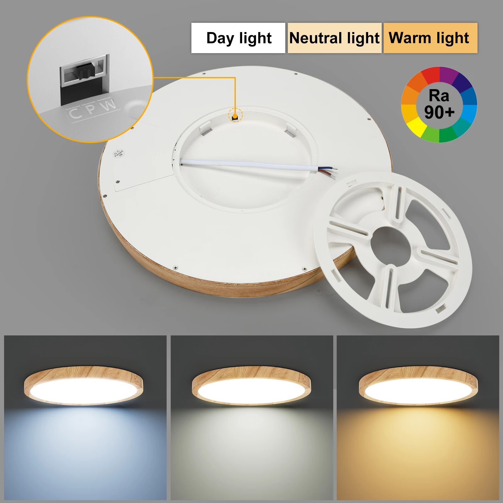 LVL LED Ceiling Light Wood Gra - огляд і ціна Home Bathroom Colors