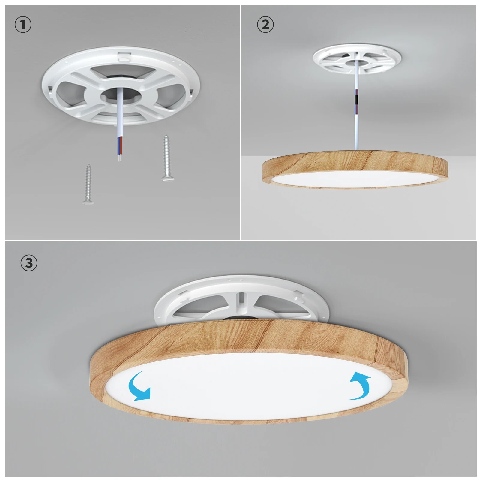 LVL LED Ceiling Light Wood Gra - огляд і ціна Home Bathroom Colors