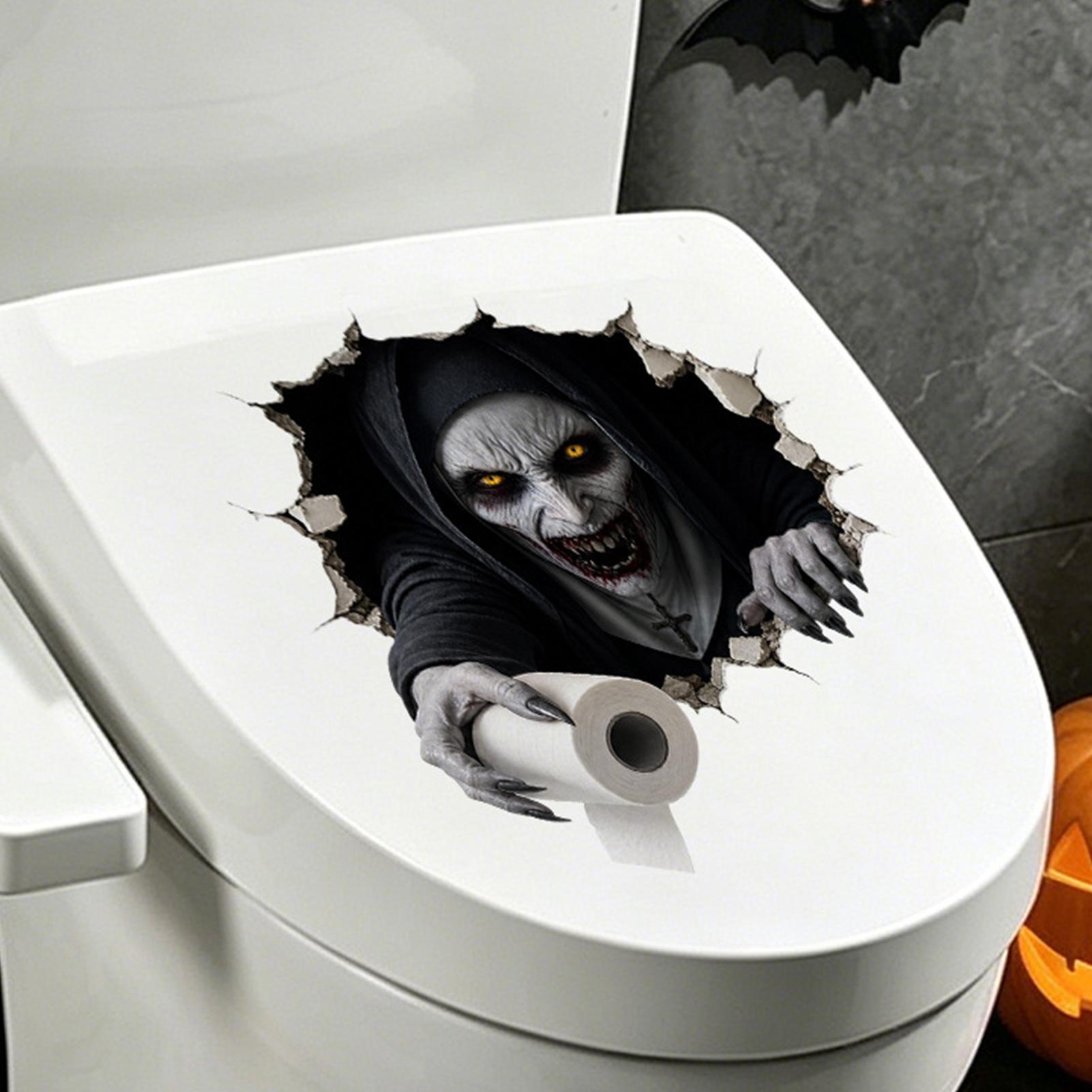 2D Halloween Toilet Stickers H - огляд і ціна Home Bathroom Break