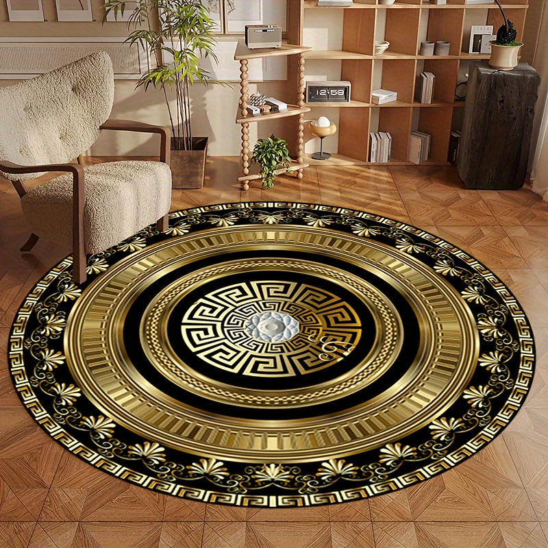 Greek Key Pattern Round Rug Fl - огляд і ціна Home Bathroom Rugs