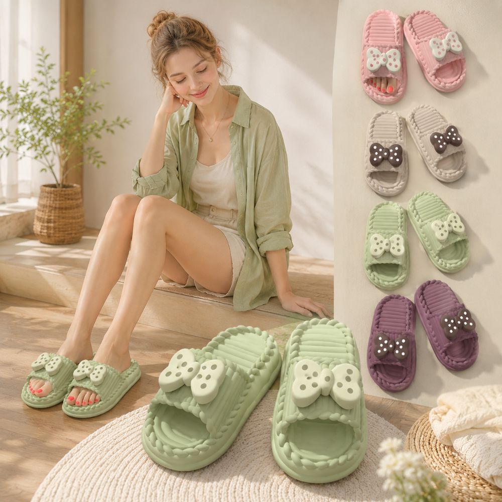 Cute PVC Women Bow Slippers So - огляд і ціна Home Bathroom Colors